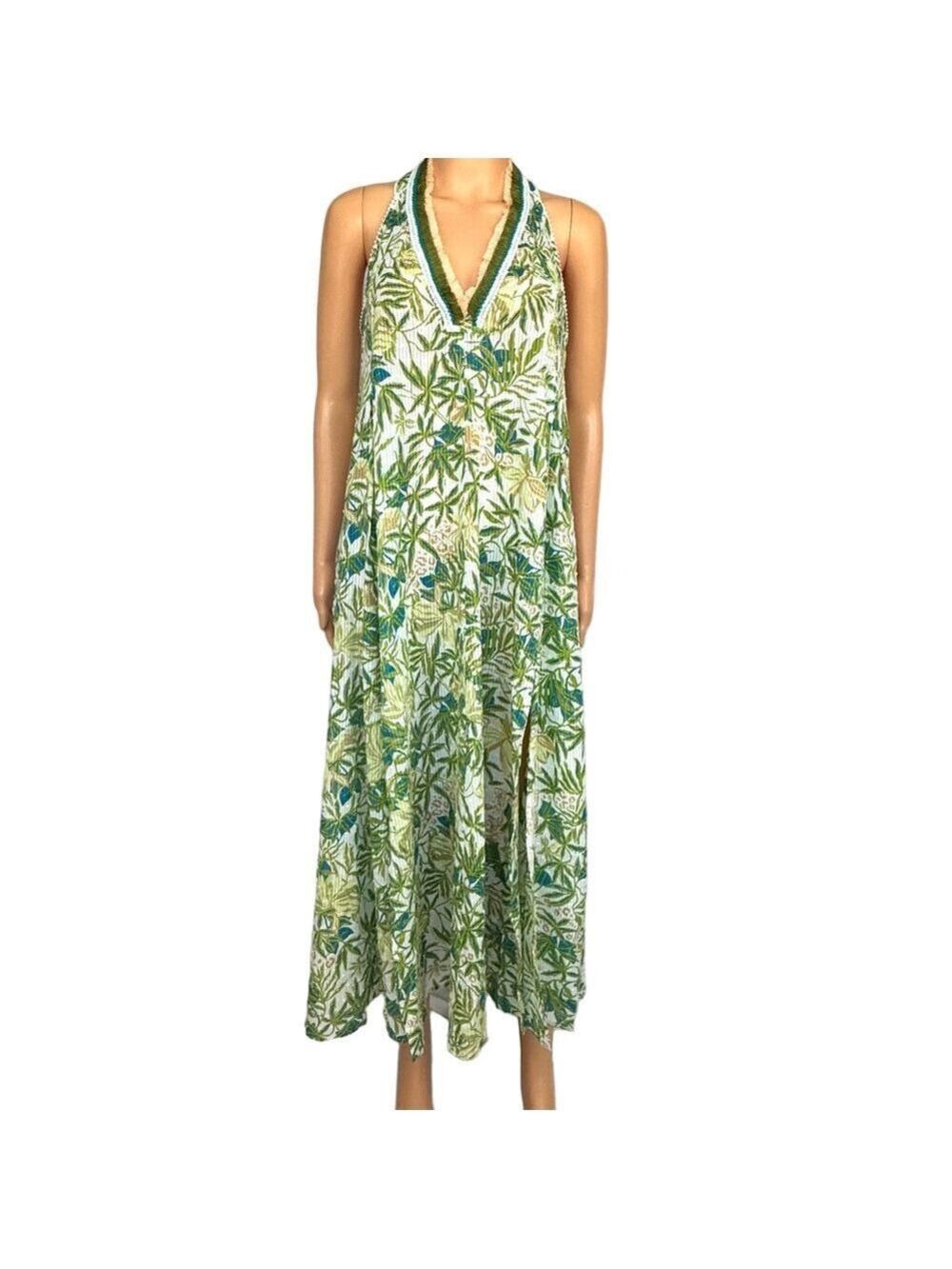 Paupette St Barth Dress Women's XS Midi Tropical Luxury Resortwear